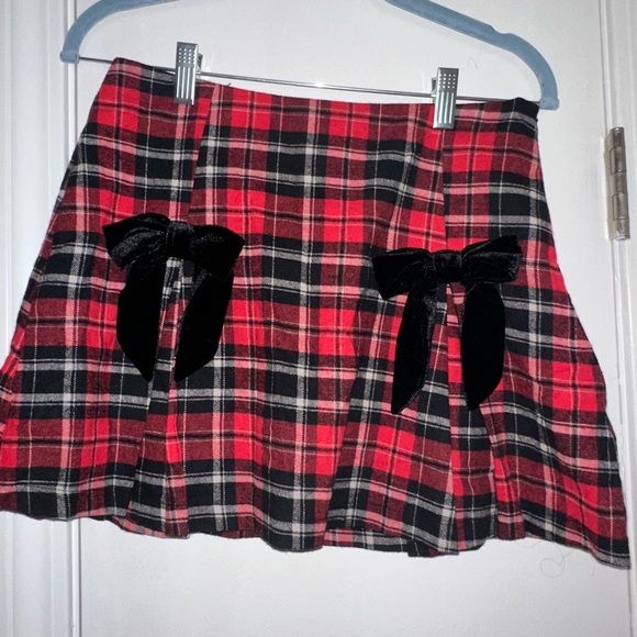 Altar'd State Dresses & Skirts - Altar'd State Red and Black Plaid Mini Skirt